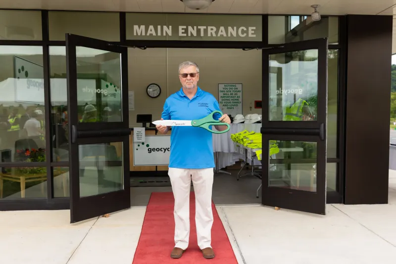 Geocycle Ribbon Cutting Comissioner Atkinson