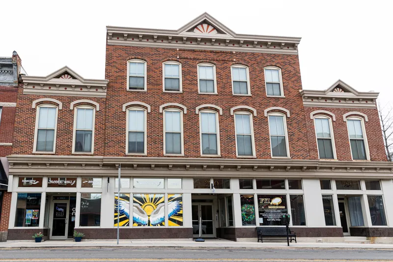 A view of the Runners' Wings shop from the street in Frostburg, Maryland.