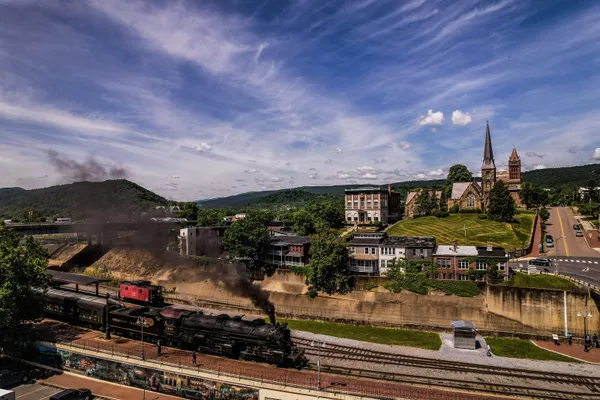 Western Maryland Scenic Railroad Passing Through Cumberland