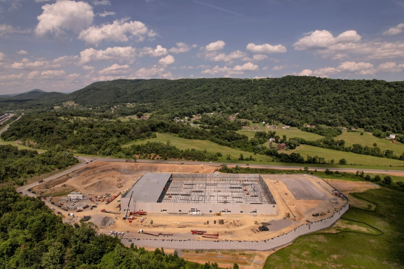 Large industrial construction site.