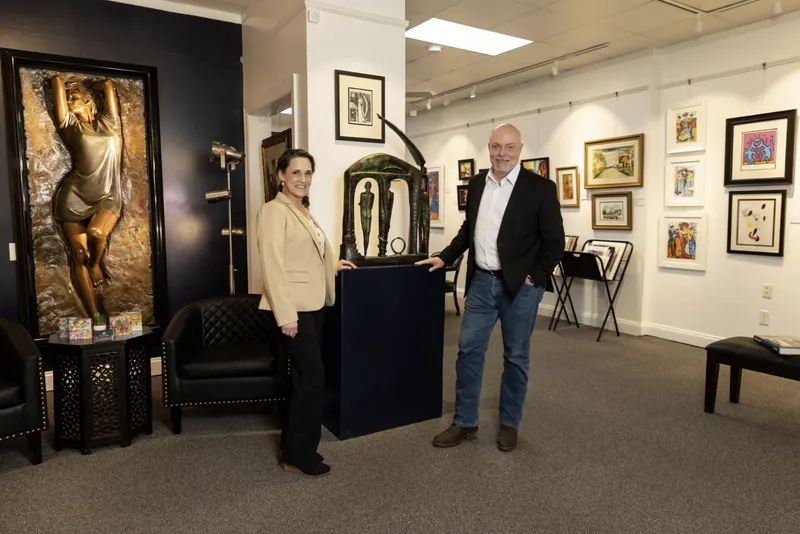 Thomas and Rebecca Ferleman stand in their current gallery.