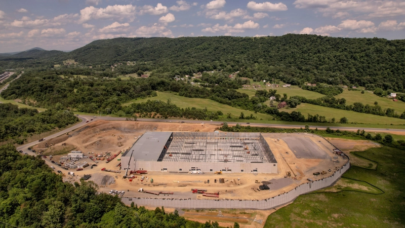 Large industrial construction site.